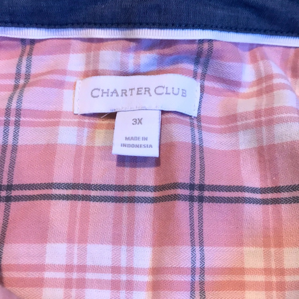 Charter Club Plus-Size Button-Down Top - Picture 3 of 3